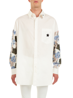 Men's Organic Cotton Popeline Heron Bird Shirt