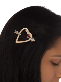 Embellished Heart Hair Pin
