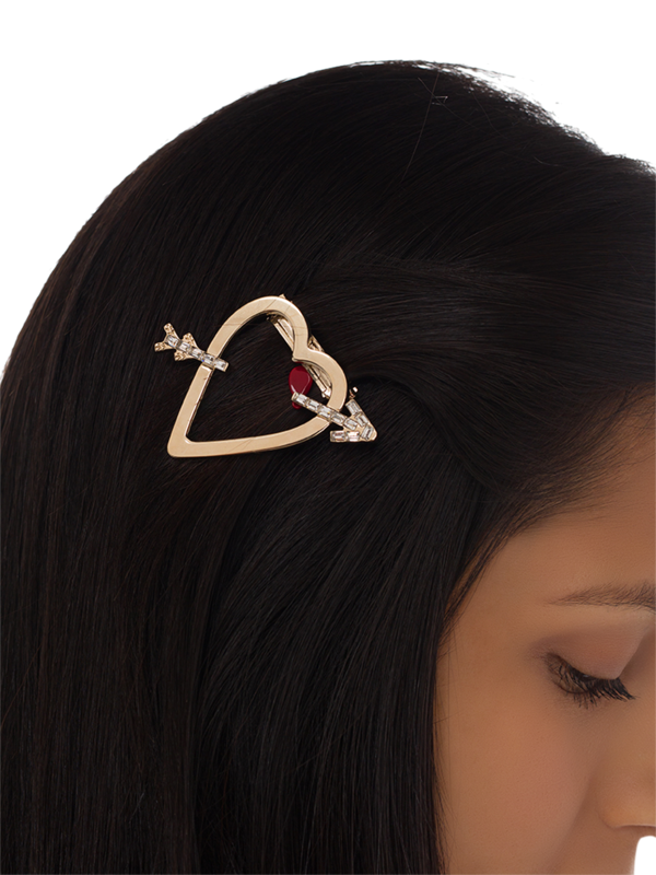 Embellished Heart Hair Pin