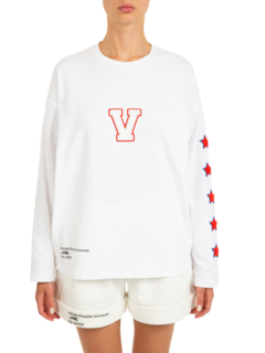 Women's Organic Cotton Varsity Long Sleeves Tee