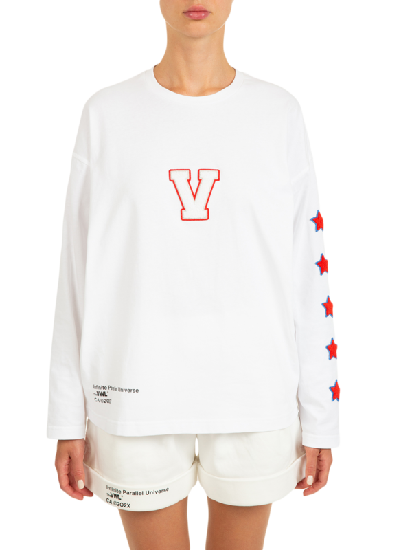 Women's Organic Cotton Varsity Long Sleeves Tee