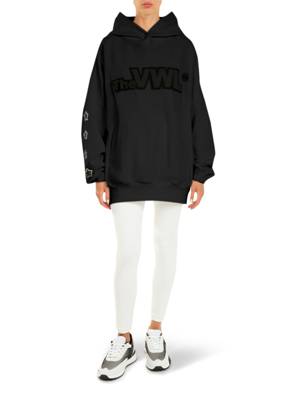 هودي "فارسيتي" من القطن العضوي مزين بشعار للنساء