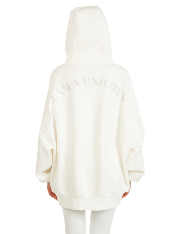 هودي "فارسيتي" من القطن العضوي مزين بشعار للنساء