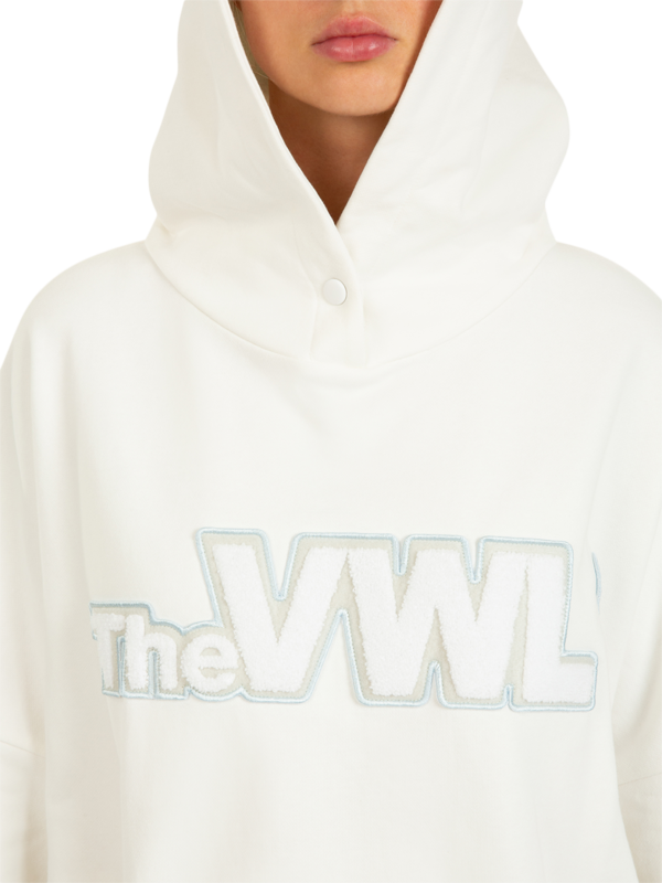 هودي "فارسيتي" من القطن العضوي مزين بشعار للنساء