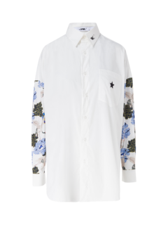 Women's Organic Cotton Popeline Heron Bird Shirt