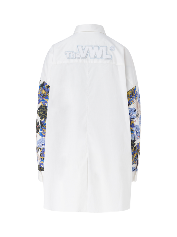 Women's Organic Cotton Popeline Heron Bird Shirt