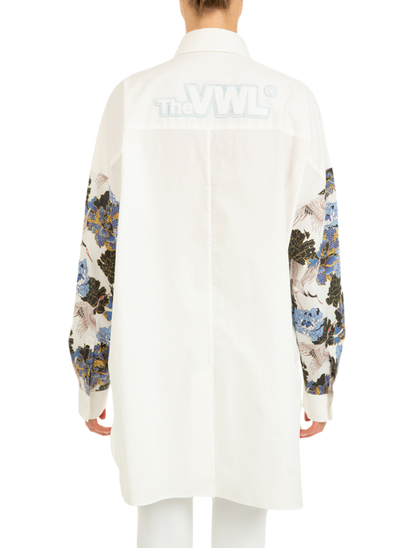 Women's Organic Cotton Popeline Heron Bird Shirt