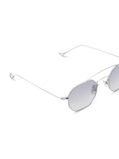 Versailles Silver Octagon Sunglasses With Grey Lenses