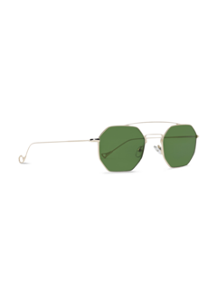 Versailles Gold-Tone Octagon Sunglasses With Grey Lenses