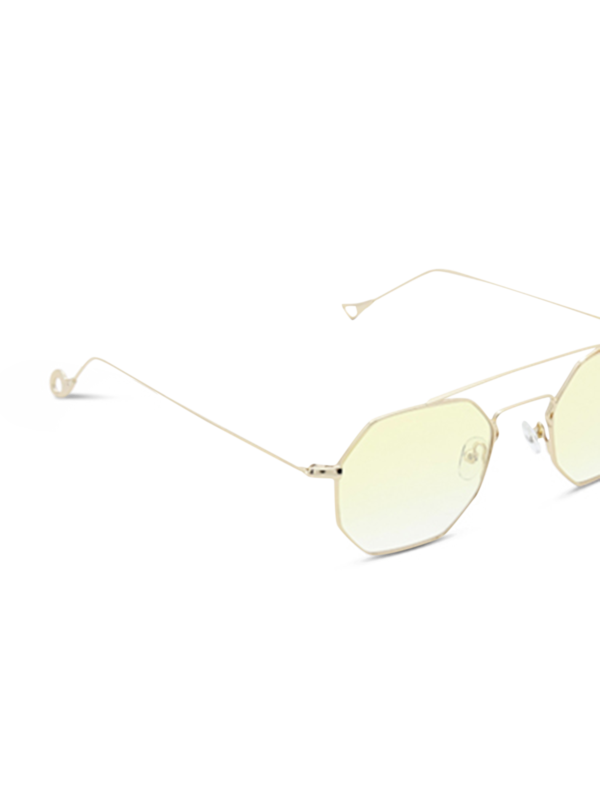 Versailles Silver Octagon Sunglasses With Gradient Yellow Lenses