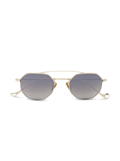 Versailles Silver Octagon Sunglasses With Gradient Grey Lenses