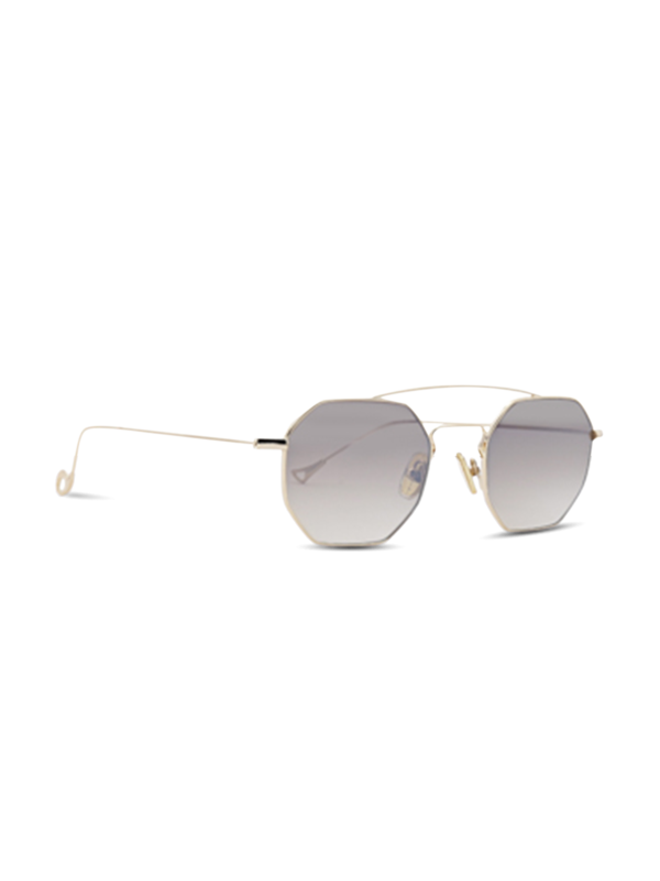 Versailles Silver Octagon Sunglasses With Gradient Grey Lenses