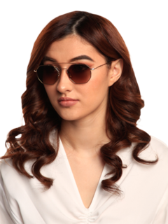 Versailles Silver Octagon Sunglasses With Gradient Grey Lenses