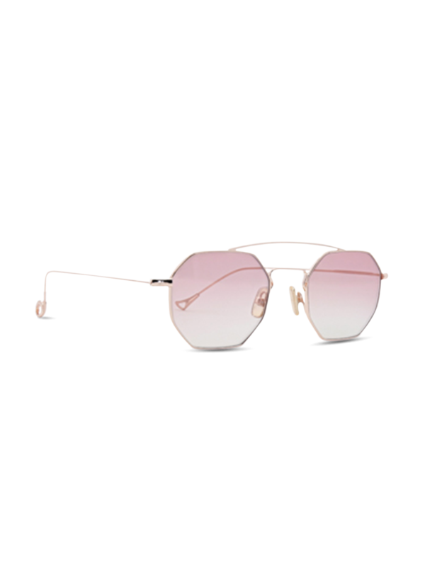 Versailles Rose Gold Octagon Sunglasses With Gradient Pink Lenses
