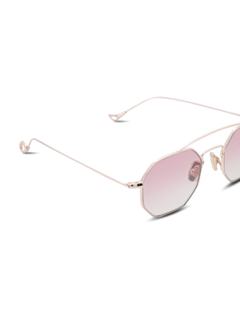 Versailles Rose Gold Octagon Sunglasses With Gradient Pink Lenses