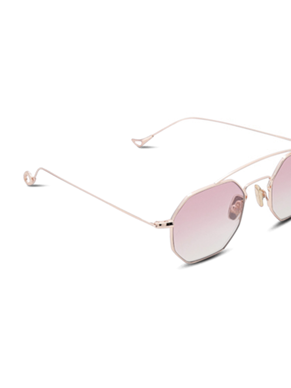Versailles Rose Gold Octagon Sunglasses With Gradient Pink Lenses