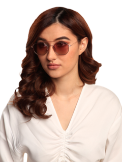 Versailles Rose Gold Octagon Sunglasses With Gradient Pink Lenses