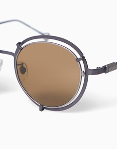Brown Round Sunglasses