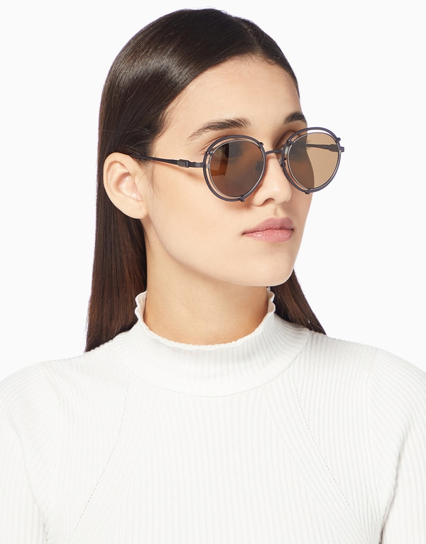 Brown Round Sunglasses