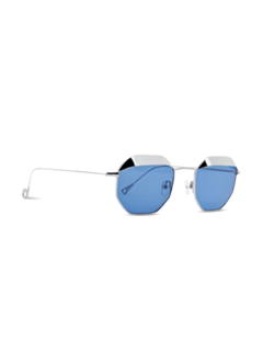 Villette Copper Sunglasses With Solid Blue Lenses