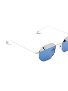 Villette Copper Sunglasses With Solid Blue Lenses