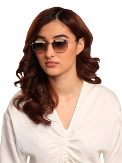 Villette Silver Blue Sunglasses With Gradient Brown Lenses
