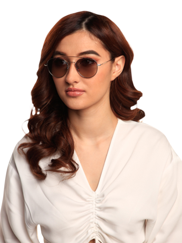 Vosges Sunglasses Gunpowder Frame With Solid Brown Lenses