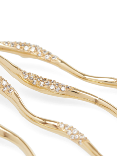 GOLD PLATED WAVES PAVE EARRINGS