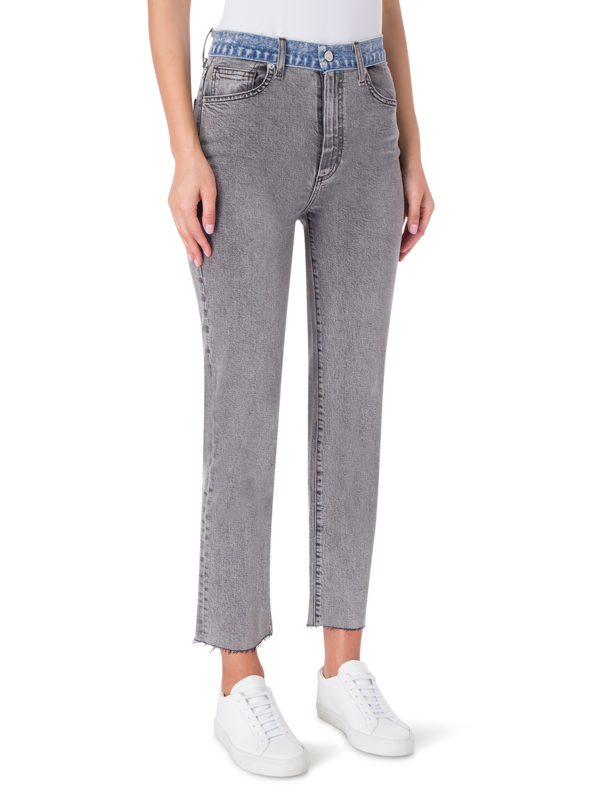 HI RISE SABINE STRAIGHT JEAN W CONTRAST WAISTBAND