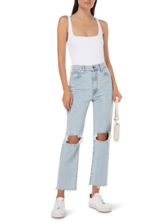 HIGH RISE MIA RELAXED STRAIGHT LEG JEAN IN DIVINE WASH