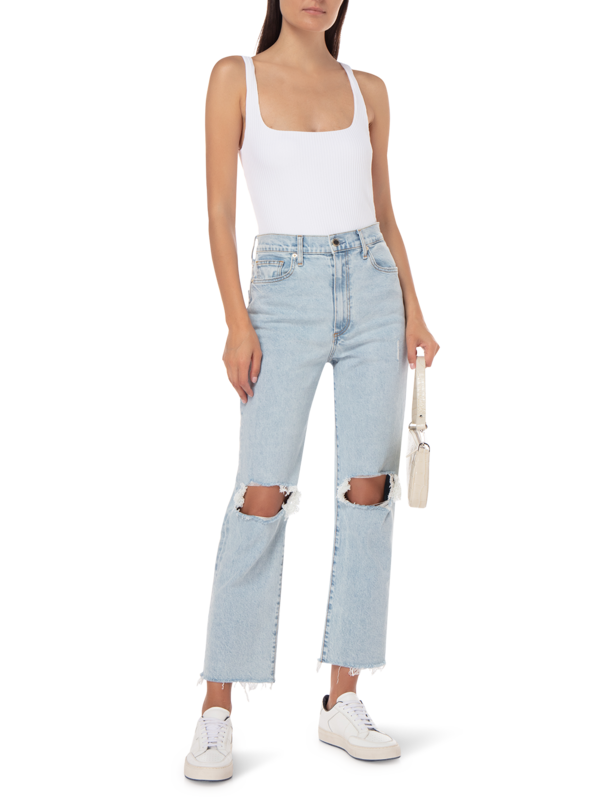 HIGH RISE MIA RELAXED STRAIGHT LEG JEAN IN DIVINE WASH