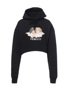 Vintage Angels Cropped Hoodie