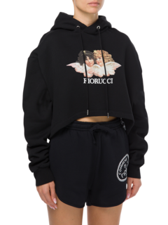 Vintage Angels Cropped Hoodie