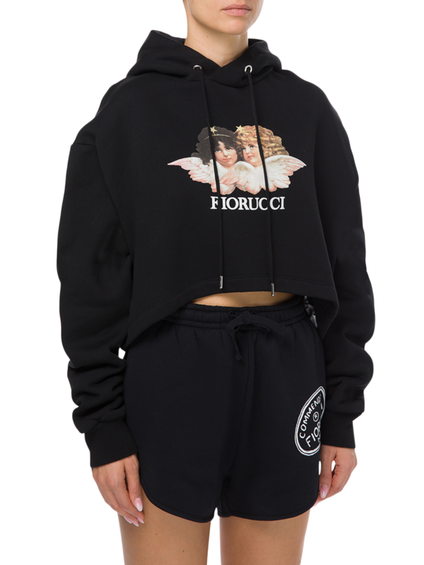 Vintage Angels Cropped Hoodie