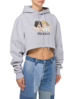 Vintage Angels Cropped Hoodie