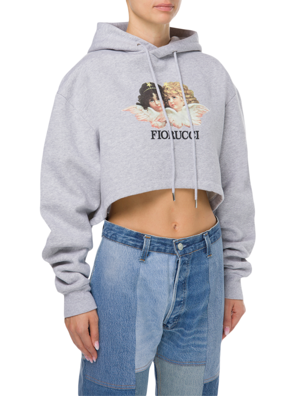 Vintage Angels Cropped Hoodie