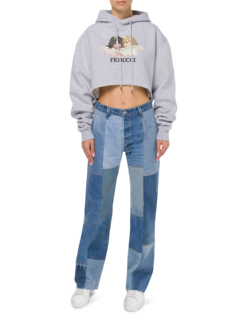 Vintage Angels Cropped Hoodie