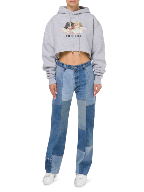 Vintage Angels Cropped Hoodie