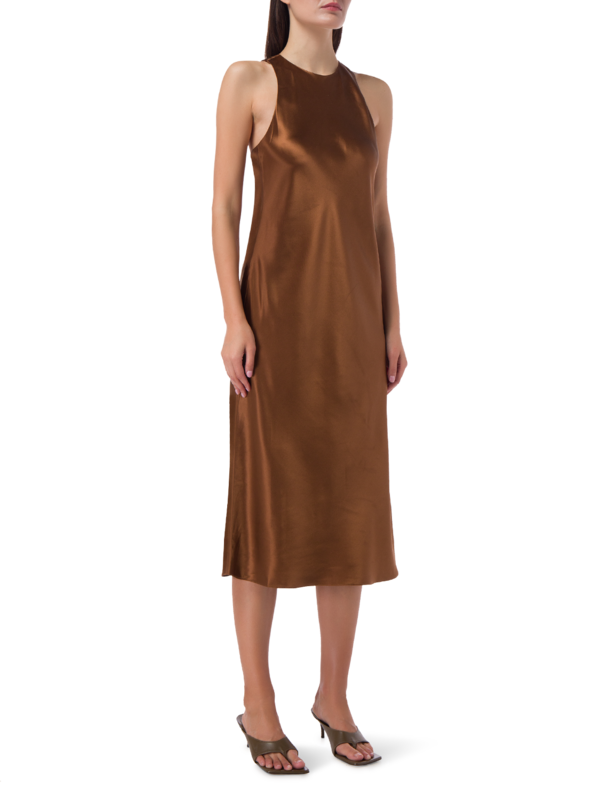 tibi satin midi dress Heavy Satin Midi Bias Dress