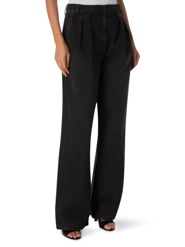 بنطال ستيلا من الجينز الأسود بطول كامل