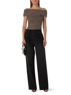 بنطال ستيلا من الجينز الأسود بطول كامل