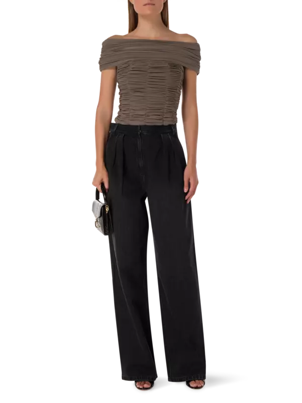 بنطال ستيلا من الجينز الأسود بطول كامل