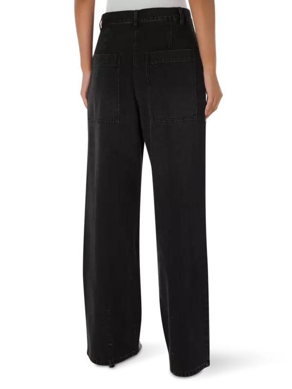 بنطال ستيلا من الجينز الأسود بطول كامل