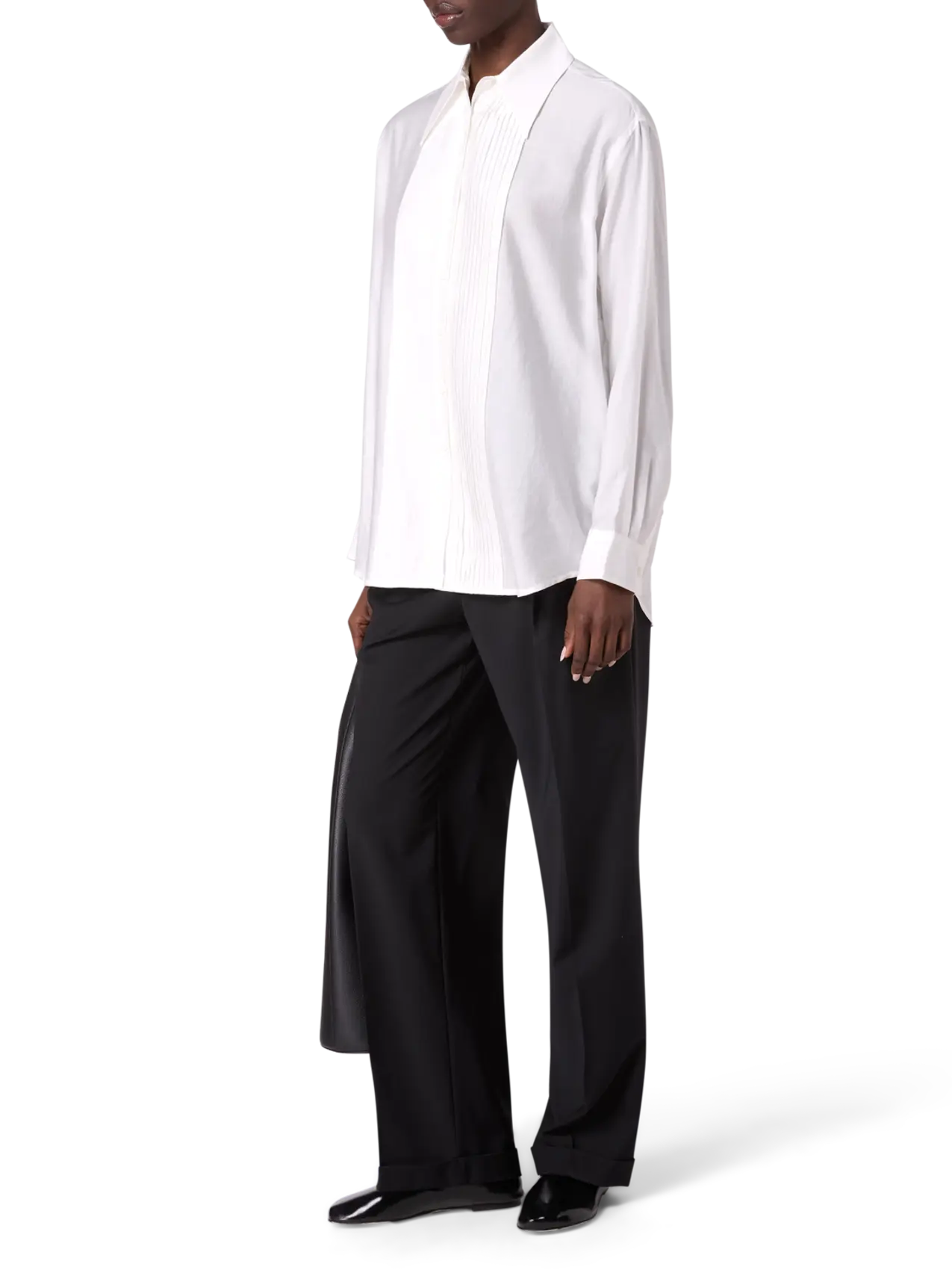 Api Maria Tibi Tibi Silk Easy Pintucked Shirt | THAT