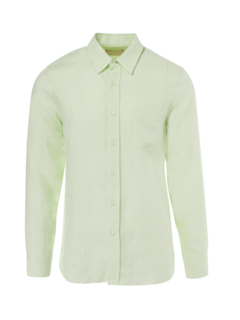 قميص من الكتان بقصة عادية وأكمام طويلة