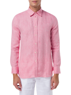 قميص من الكتان بياقة ذات أزرار