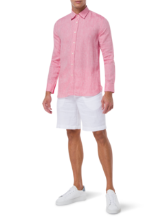 قميص من الكتان بياقة ذات أزرار