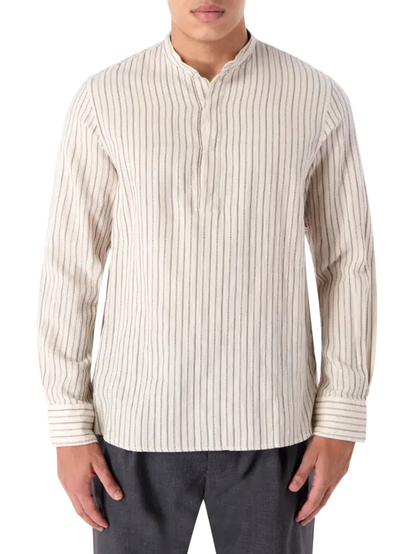 قميص مخطط بأكمام طويلة ألفريد