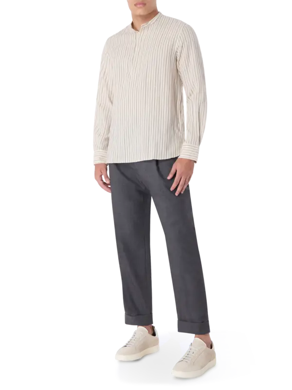 قميص مخطط بأكمام طويلة ألفريد