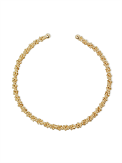 Gold Plated Twisted Arc Necklace